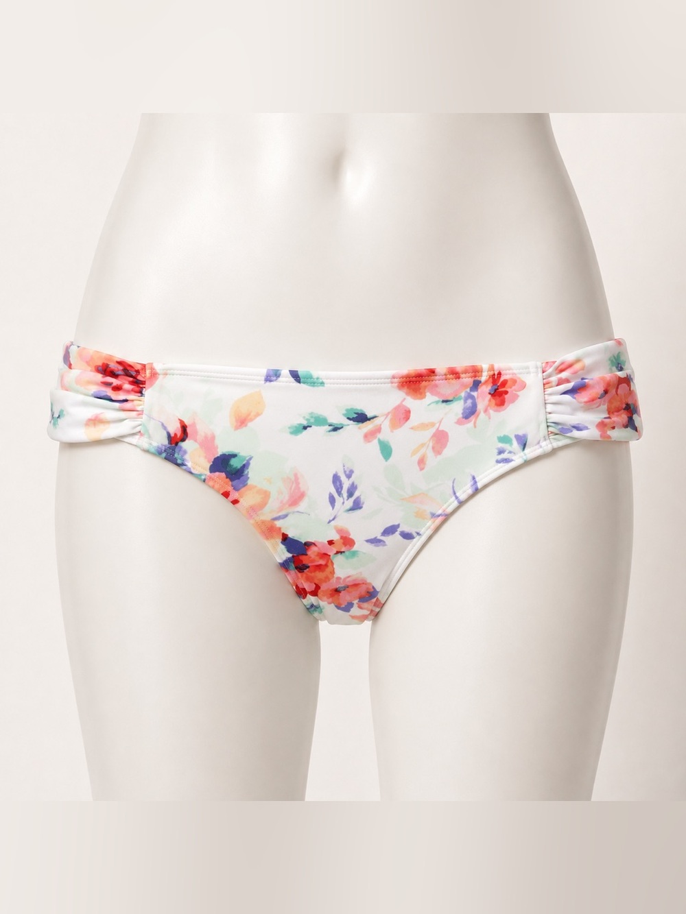 Gilly Hicks Floral Ruched Bikini Bottoms Size Small NWT